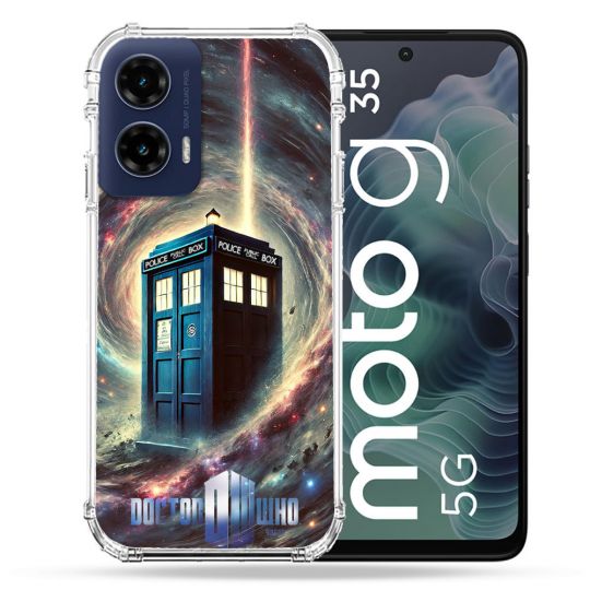 Coque Renforcée Pour Motorola G35 5G Dr Who Tardis Univers