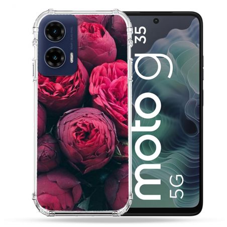 Coque Renforcée Pour Motorola G35 5G Fleur Pivoine