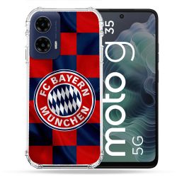 Coque Renforcée Pour Motorola G35 5G Foot Bayern Munich Carreaux