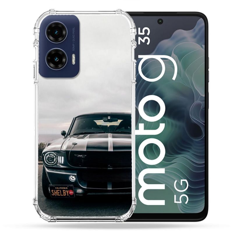 Coque Renforcée Pour Motorola G35 5G Ford Mustang GT500 Vintage