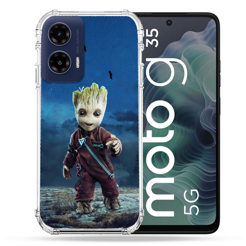 Coque Renforcée Pour Motorola G35 5G Groot Bleu