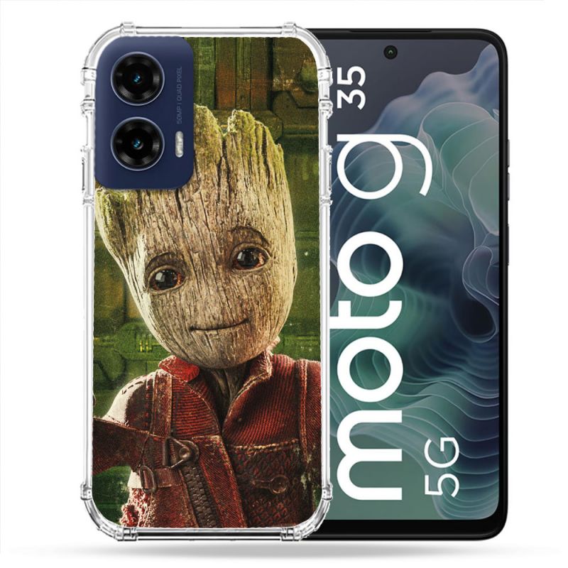 Coque Renforcée Pour Motorola G35 5G Groot Vert