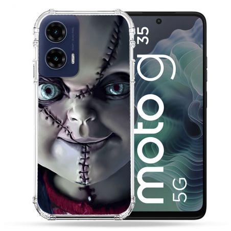 Coque Renforcée Pour Motorola G35 5G Horreur Chucky Cicatrice