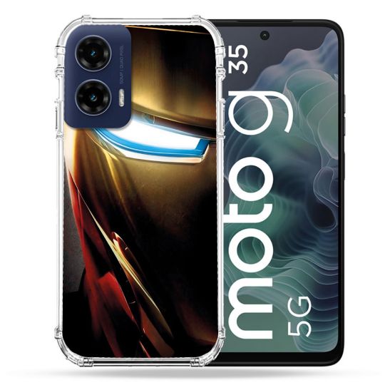 Coque Renforcée Pour Motorola G35 5G Iron Man Casque