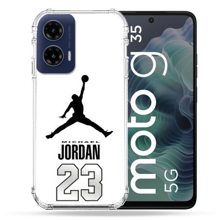Coque Renforcée Pour Motorola G35 5G Jordan 23 Blanc