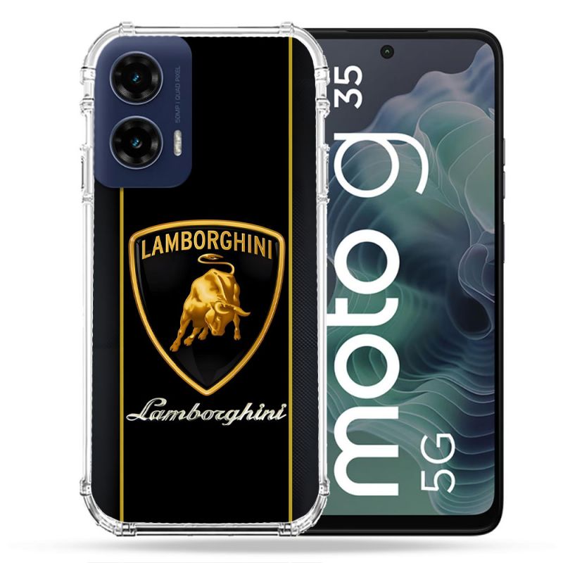 Coque Renforcée Pour Motorola G35 5G Lamborghini Carbone