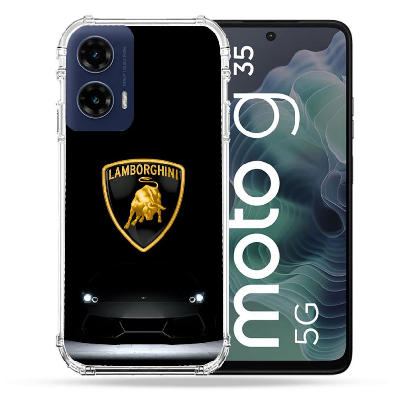 Coque Renforcée Pour Motorola G35 5G Lamborghini Noir