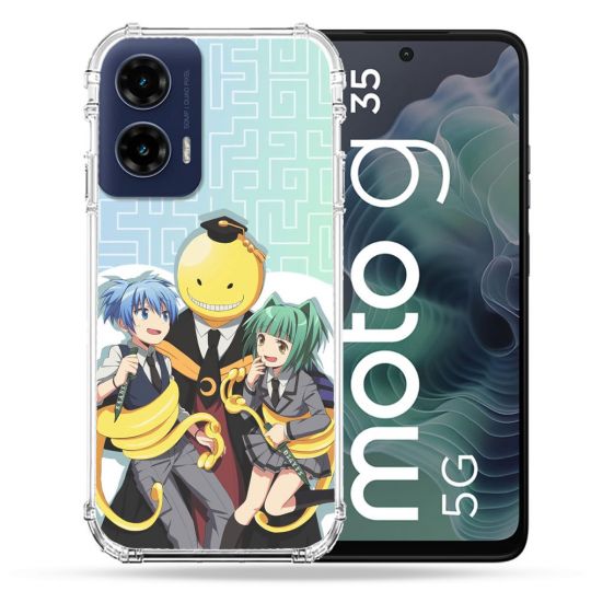 Coque Renforcée Pour Motorola G35 5G Manga Assassination Classroom Kuro Trio