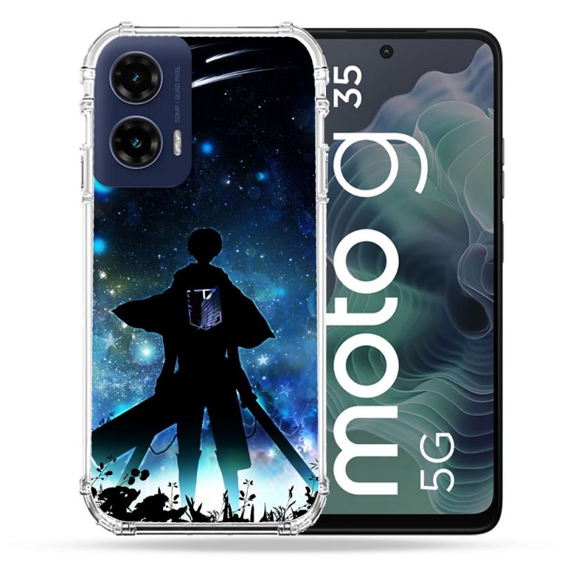Coque Renforcée Pour Motorola G35 5G Manga Attaque Titans Levi