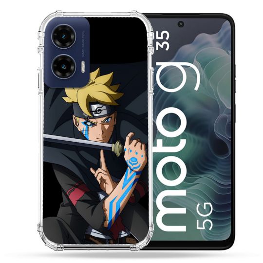 Coque Renforcée Pour Motorola G35 5G Manga Boruto Tatouage