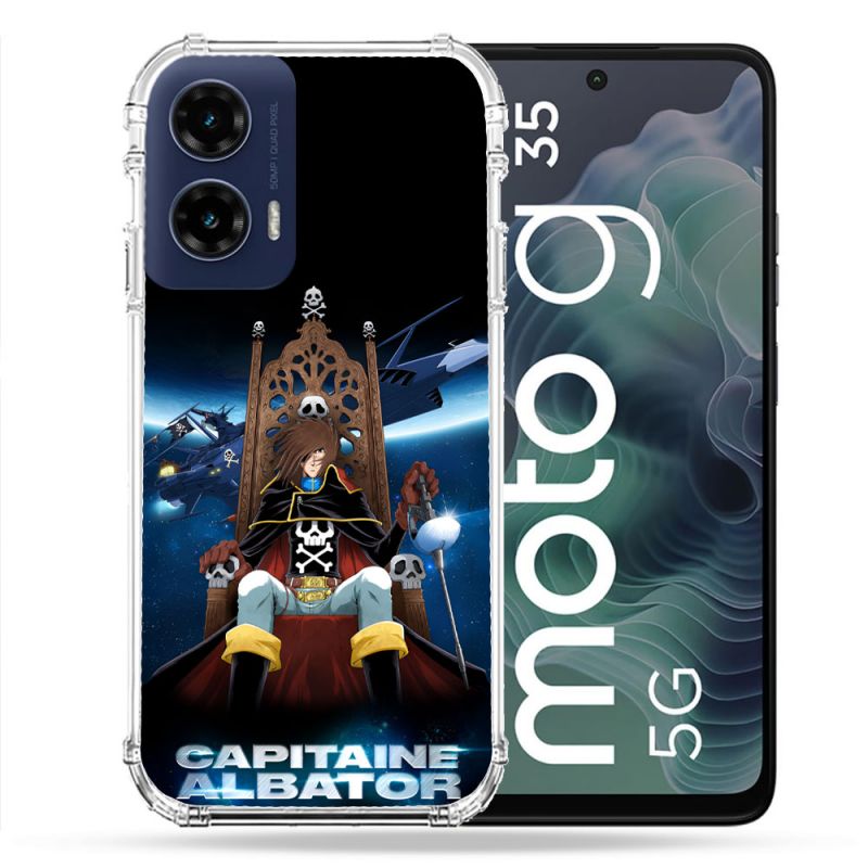 Coque Renforcée Pour Motorola G35 5G Manga Capitaine Albator
