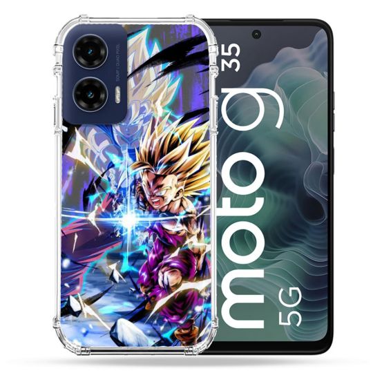 Coque Renforcée Pour Motorola G35 5G Manga Dragon Ball Sangohan Duo