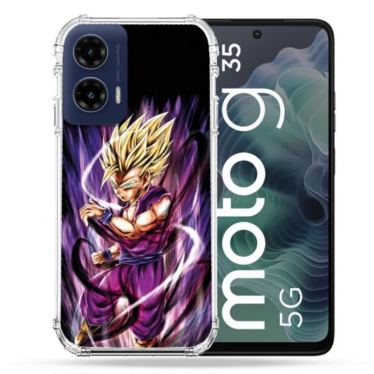 Coque Renforcée Pour Motorola G35 5G Manga Dragon Ball Sangohan Violet