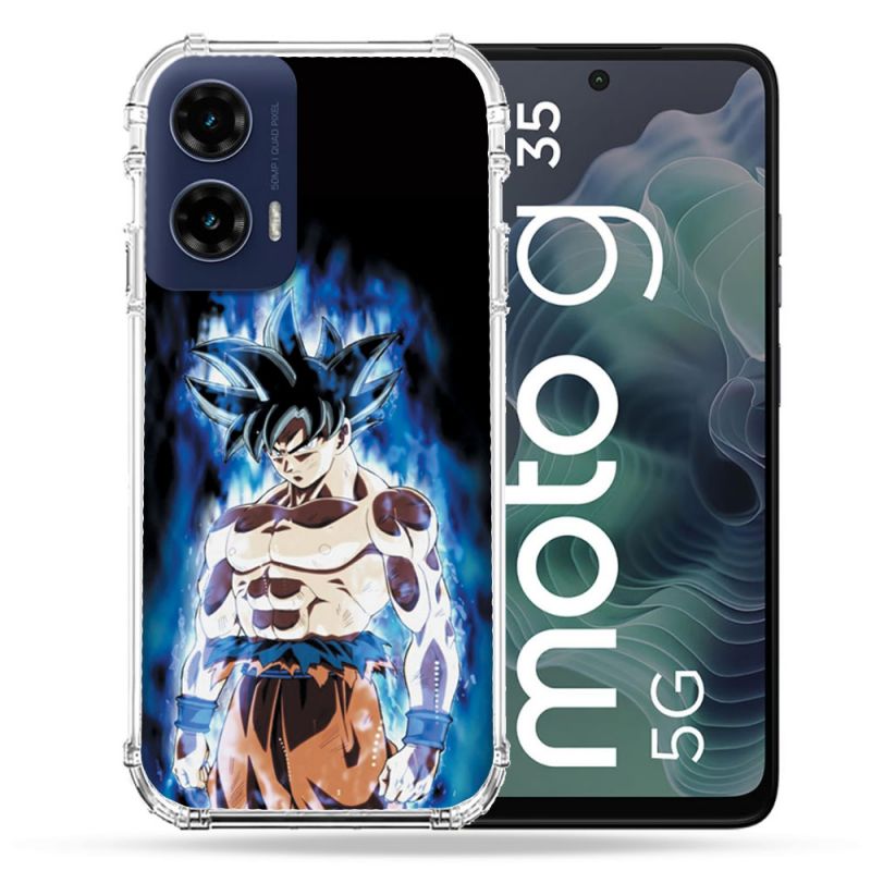 Coque Renforcée Pour Motorola G35 5G Manga Dragon Ball Sangoku Noir
