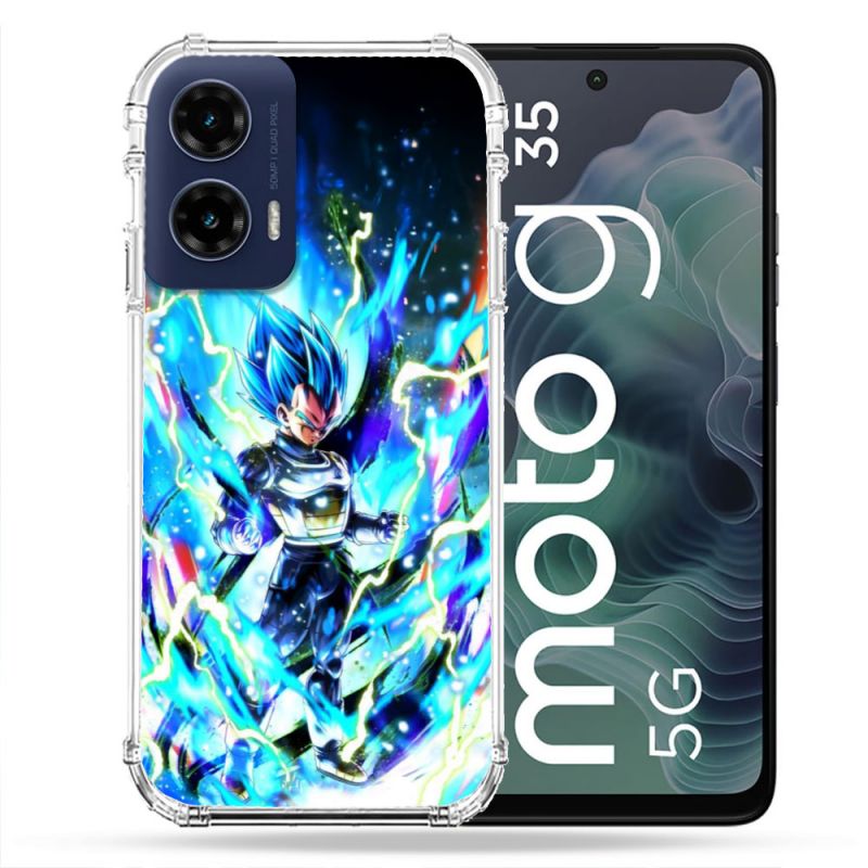 Coque Renforcée Pour Motorola G35 5G Manga Dragon Ball Vegeta Bleu