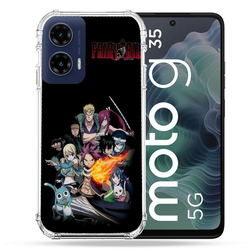 Coque Renforcée Pour Motorola G35 5G Manga Fairy Tail Logo Team