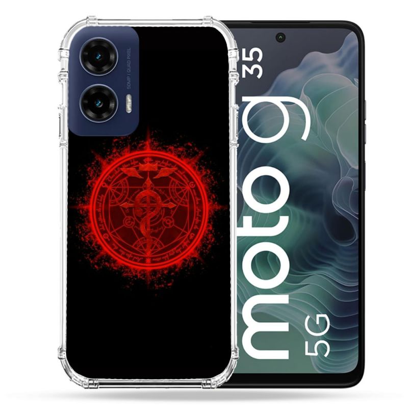 Coque Renforcée Pour Motorola G35 5G Manga Fullmetal Alchemist Logo
