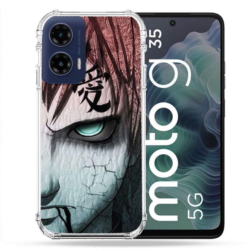 Coque Renforcée Pour Motorola G35 5G Manga Naruto Gaara