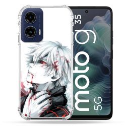 Coque Renforcée Pour Motorola G35 5G Manga Tokyo Ghoul Kaneki Blanc