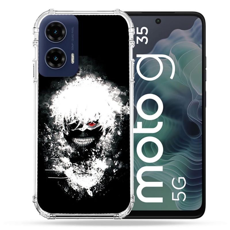 Coque Renforcée Pour Motorola G35 5G Manga Tokyo Ghoul Kaneki Tag