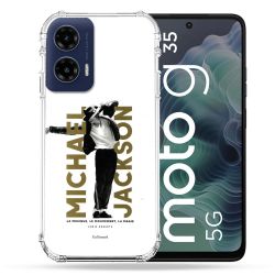 Coque Renforcée Pour Motorola G35 5G Michael Jackson Blanc