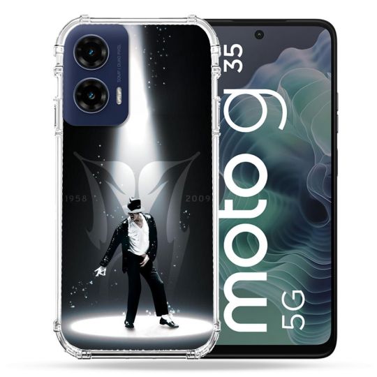 Coque Renforcée Pour Motorola G35 5G Michael Jackson Noir
