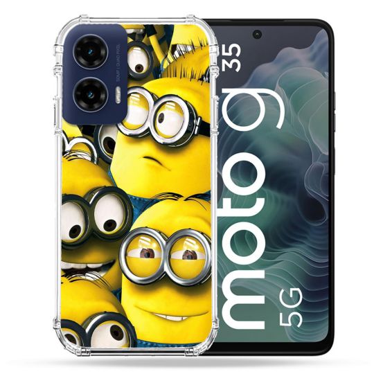 Coque Renforcée Pour Motorola G35 5G Minions Groupe