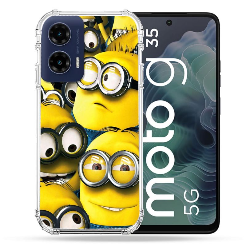 Coque Renforcée Pour Motorola G35 5G Minions Groupe
