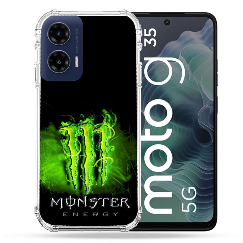 Coque Renforcée Pour Motorola G35 5G Monster Energy Vert