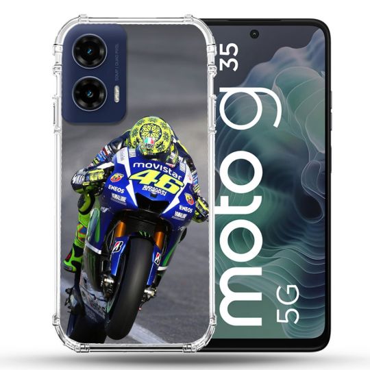 Coque Renforcée Pour Motorola G35 5G Moto Course GP Wheeling 46