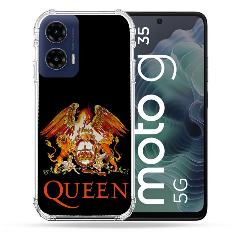 Coque Renforcée Pour Motorola G35 5G Musique Rock Queen