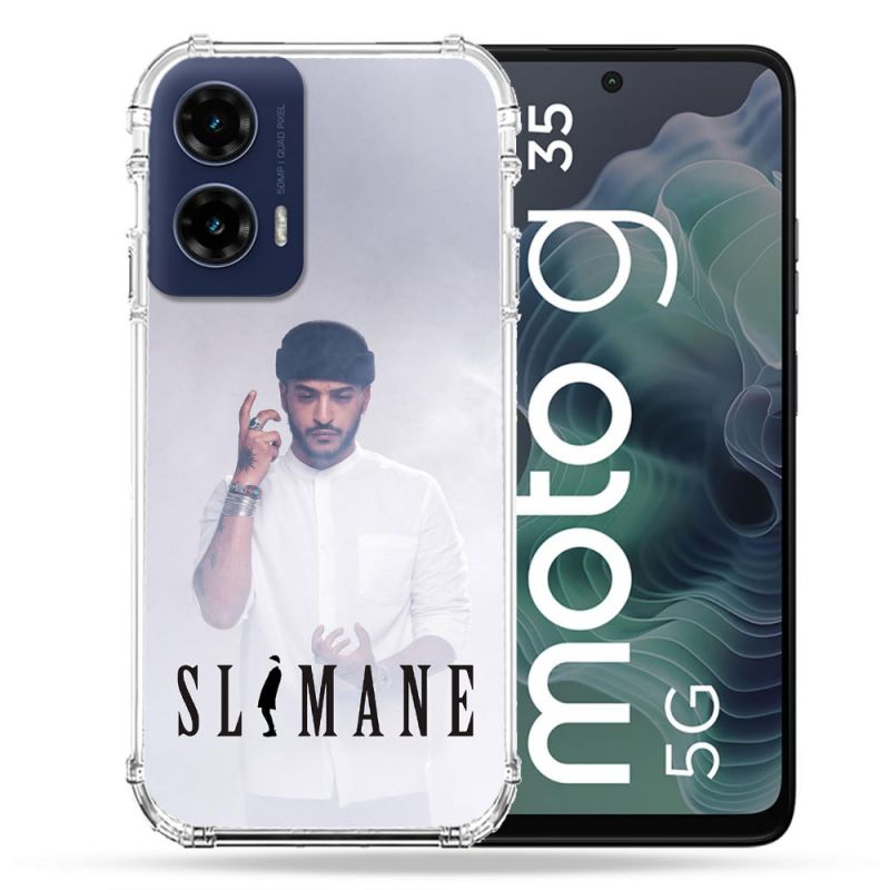 Coque Renforcée Pour Motorola G35 5G Musique Slimane Blanc