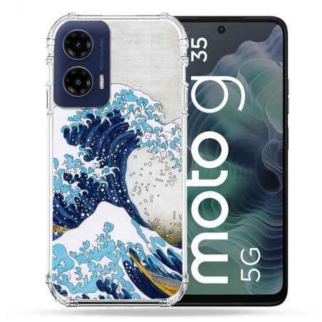 Coque Renforcée Pour Motorola G35 5G Peinture La Grande Vague