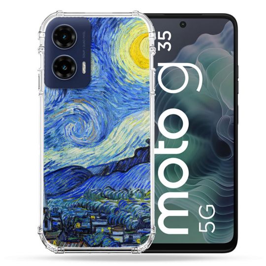 Coque Renforcée Pour Motorola G35 5G Peinture La nuit étoilée