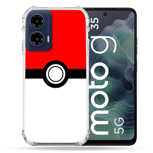 Coque Renforcée Pour Motorola G35 5G Pokemon Pokeball