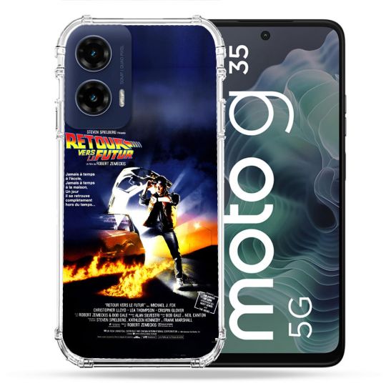 Coque Renforcée Pour Motorola G35 5G Retour Vers Le Futur Affiche