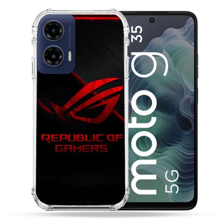 Coque Renforcée Pour Motorola G35 5G ROG Rouge
