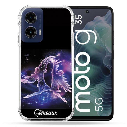 Coque Renforcée Pour Motorola G35 5G Signe Zodiaque 2 Gémeaux