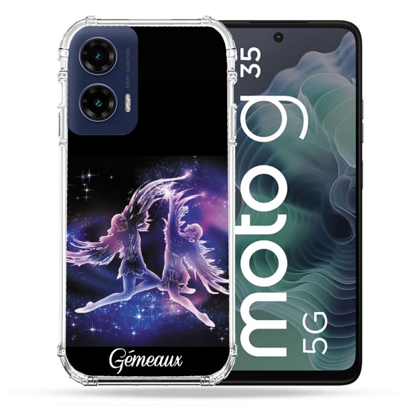 Coque Renforcée Pour Motorola G35 5G Signe Zodiaque 2 Gémeaux