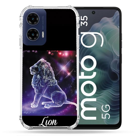 Coque Renforcée Pour Motorola G35 5G Signe Zodiaque 2 Lion