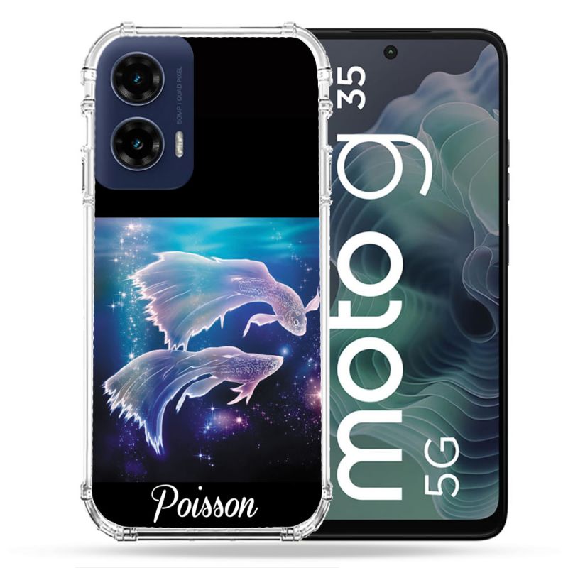 Coque Renforcée Pour Motorola G35 5G Signe Zodiaque 2 Poisson