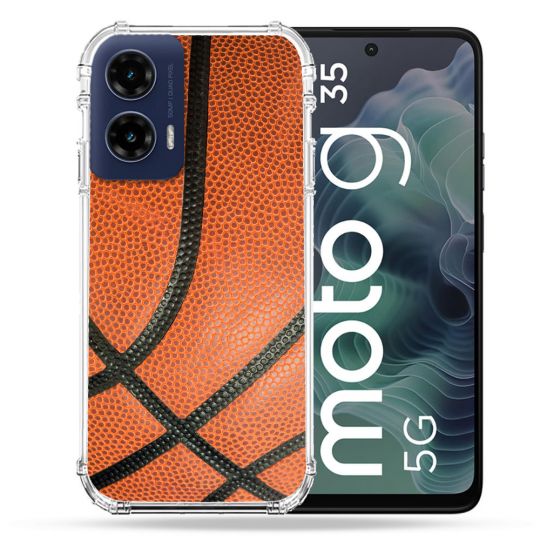 Coque Renforcée Pour Motorola G35 5G Sport Ballon Basket