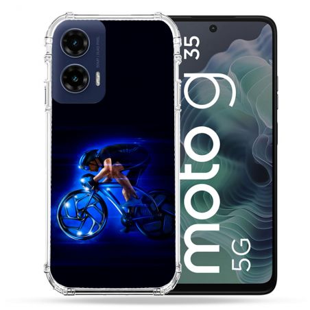 Coque Renforcée Pour Motorola G35 5G Sport Cyclisme Bleu