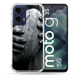 Coque Renforcée Pour Motorola G35 5G Sport Rugby Ballon Vintage