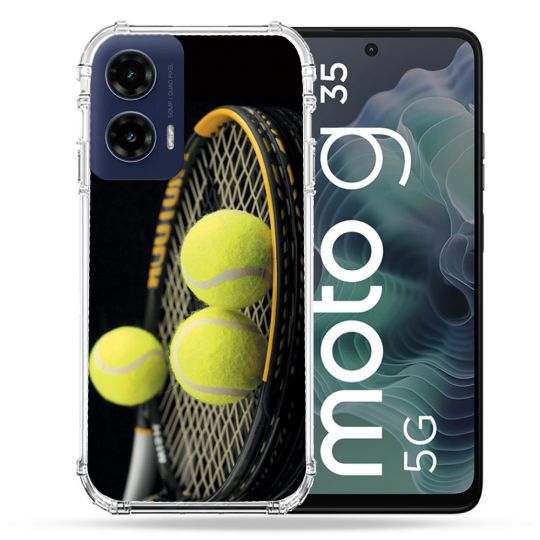 Coque Renforcée Pour Motorola G35 5G Sport Tennis Balls