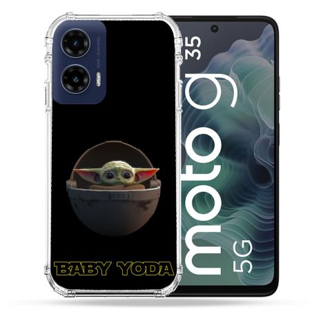 Coque Renforcée Pour Motorola G35 5G Star Wars - Yoda bebe noir