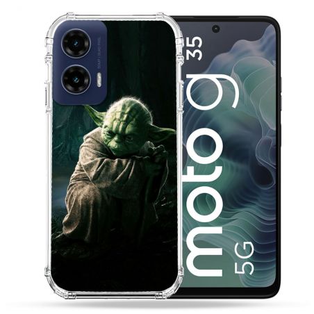Coque Renforcée Pour Motorola G35 5G Star Wars - Yoda sombre