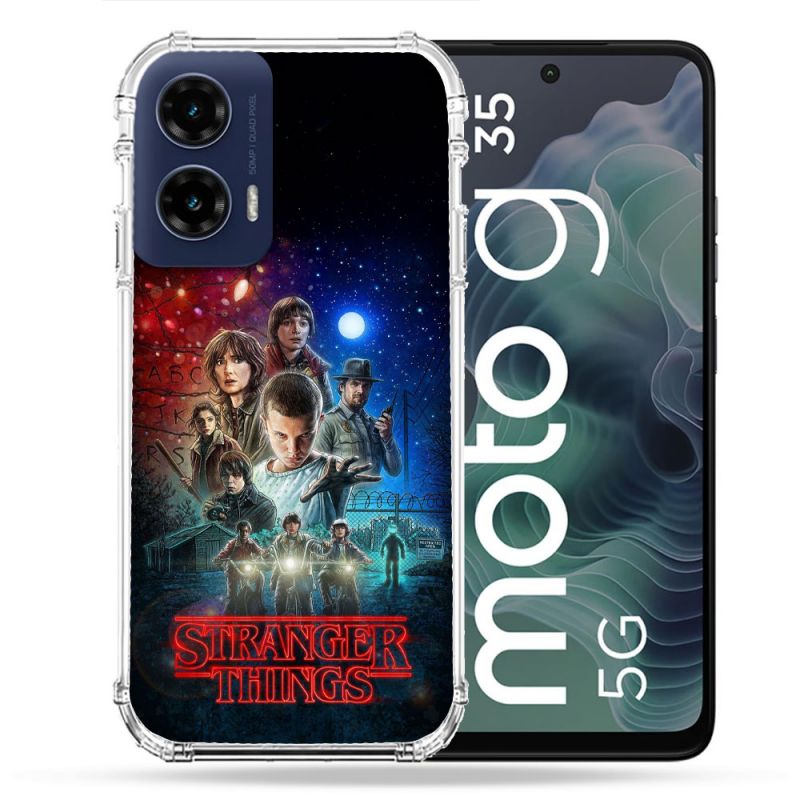 Coque Renforcée Pour Motorola G35 5G Stranger Things Affiche 1
