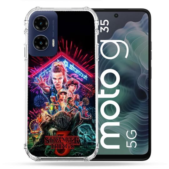 Coque Renforcée Pour Motorola G35 5G Stranger Things Affiche 3