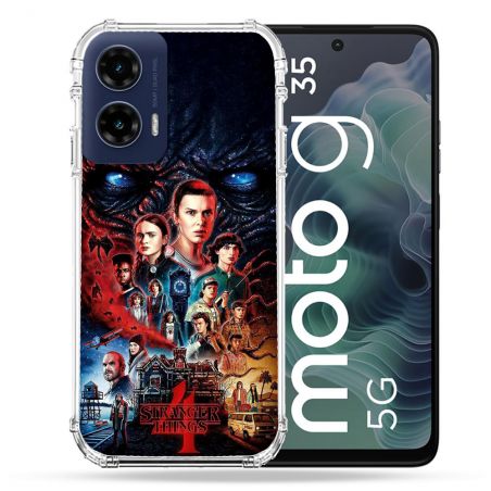 Coque Renforcée Pour Motorola G35 5G Stranger Things Affiche 4
